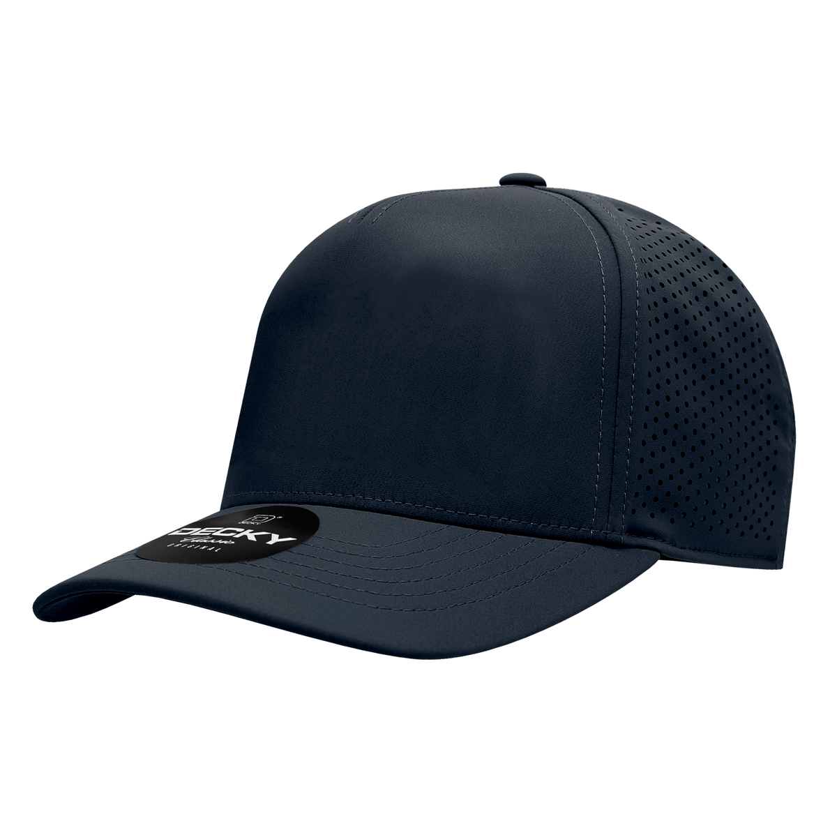 Decky 6045 5 Panel High Profile Structured Perforated Performance Cap - Navy