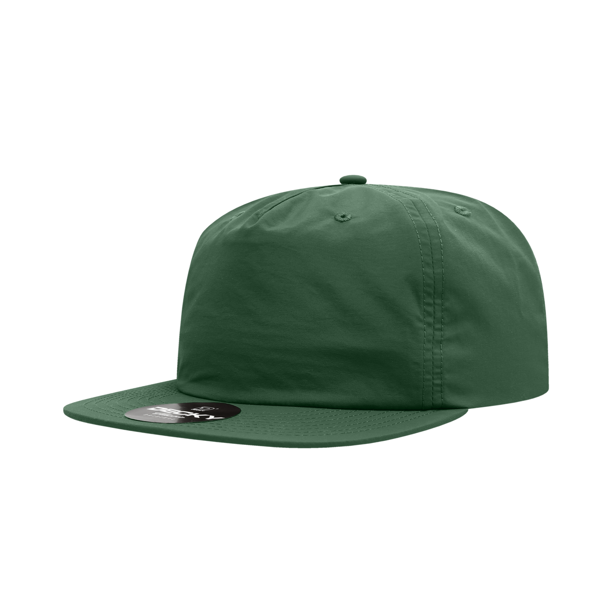Decky 6050 5 Panel Half Dome Profile Relaxed Nylon Surf Hat - Forest