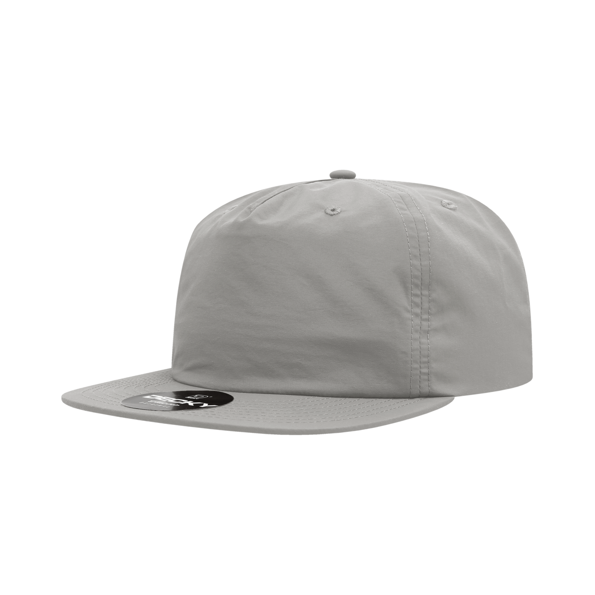 Decky 6050 5 Panel Half Dome Profile Relaxed Nylon Surf Hat - Smoke