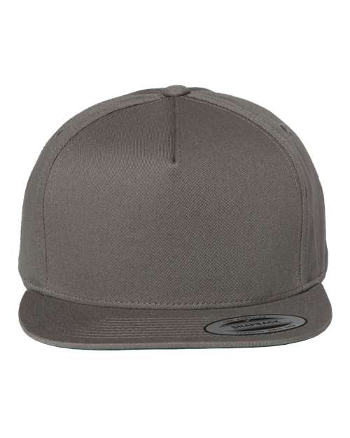 YP Classics Five-Panel Cotton Twill Snapback Cap - Dark Grey