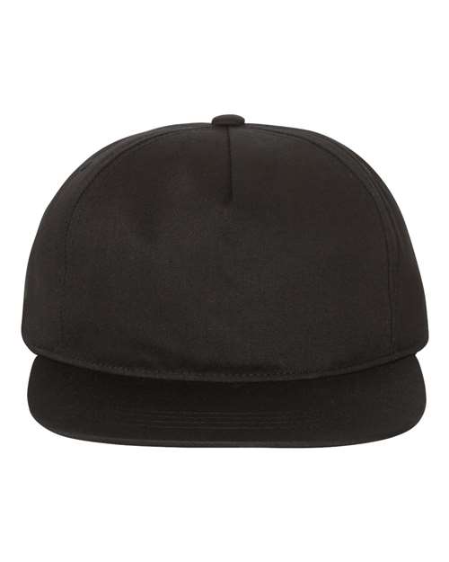 YP Classics Lightly-Structured Five-Panel Snapback Cap - Black