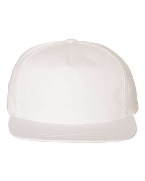 YP Classics Lightly-Structured Five-Panel Snapback Cap - White