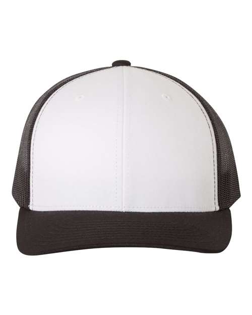 YP Classics Retro Trucker Cap - Black/ White/ Black