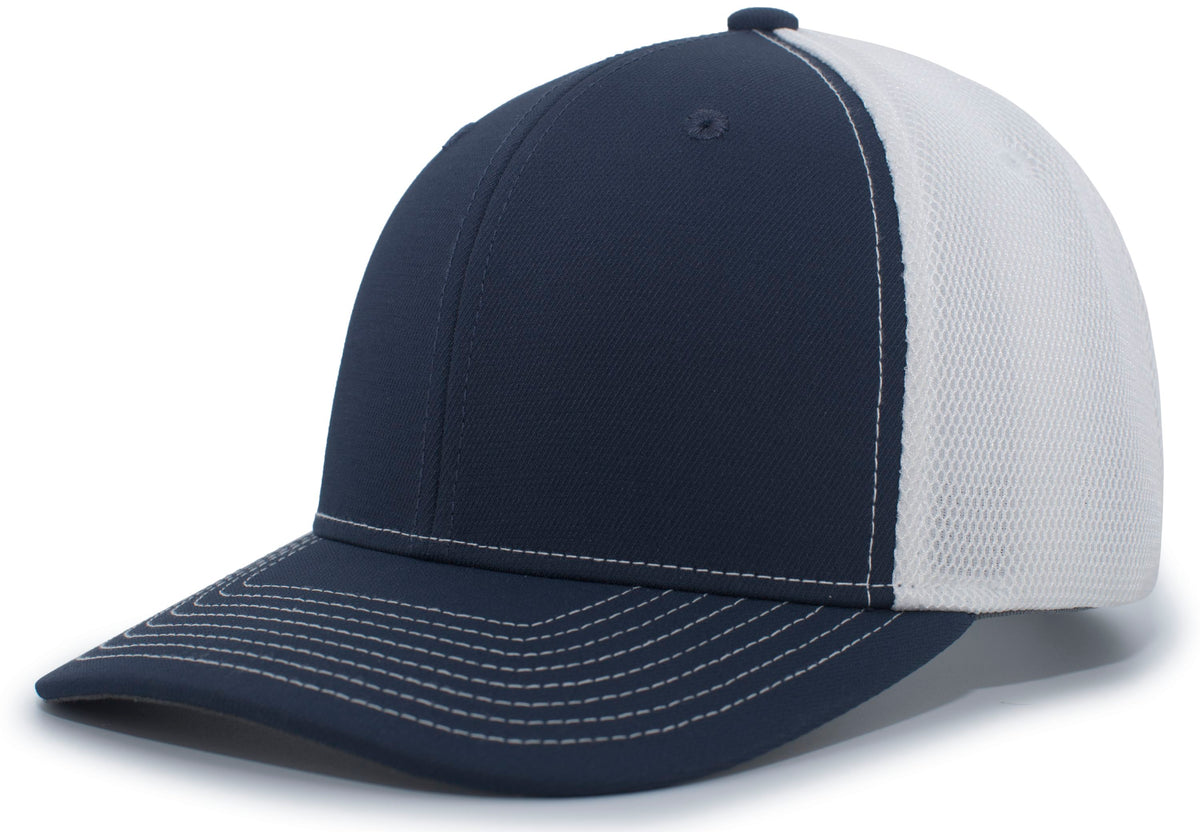 Pacific Headwear Air Mesh Sideline Cap - NAVY/WHITE/NAVY