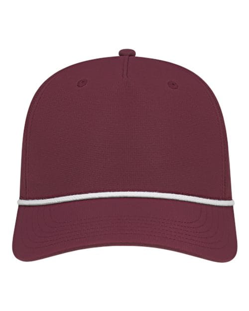 CAP AMERICA Merlot/ White / Adjustable Cap America Athletic Rope Cap