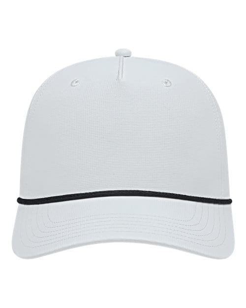 CAP AMERICA White/ Black / Adjustable Athletic Rope Cap