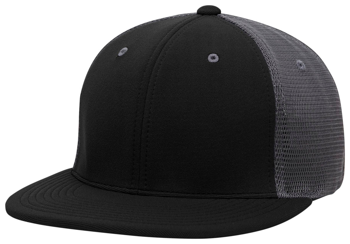 Pacific Headwear BLACK/GRAPHITE/BLACK / S/M Premium M2 Performance Trucker Flexfit® Cap