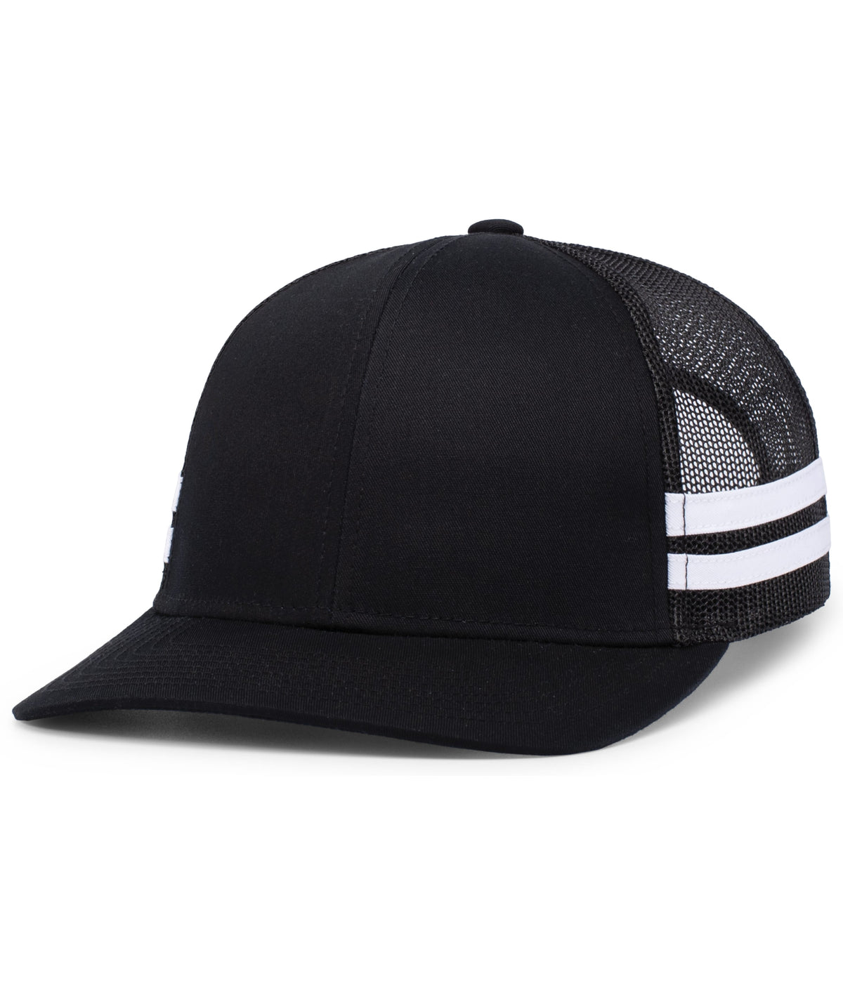 Pacific Headwear BLACK/WHITE / OS Low-Profile Stripe Trucker Cap