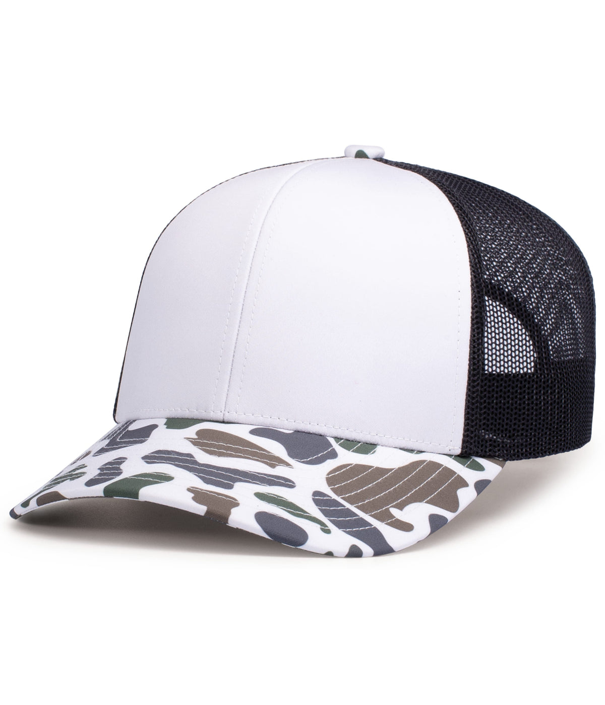 Pacific Headwear BONE/LIGHT CHARCOAL/TIMBERLINE / OS WEEKENDER DUCK CAMO TRUCKER SNAPBACK CAP