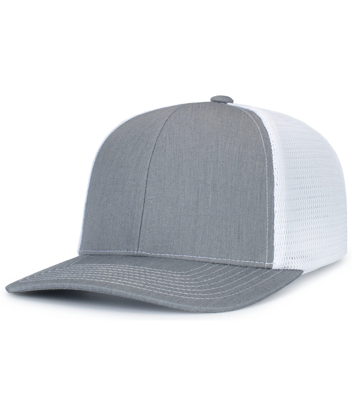 Pacific Headwear HG/WH/HG / OS Contrast Stitch Trucker PacFlex Snapback Cap