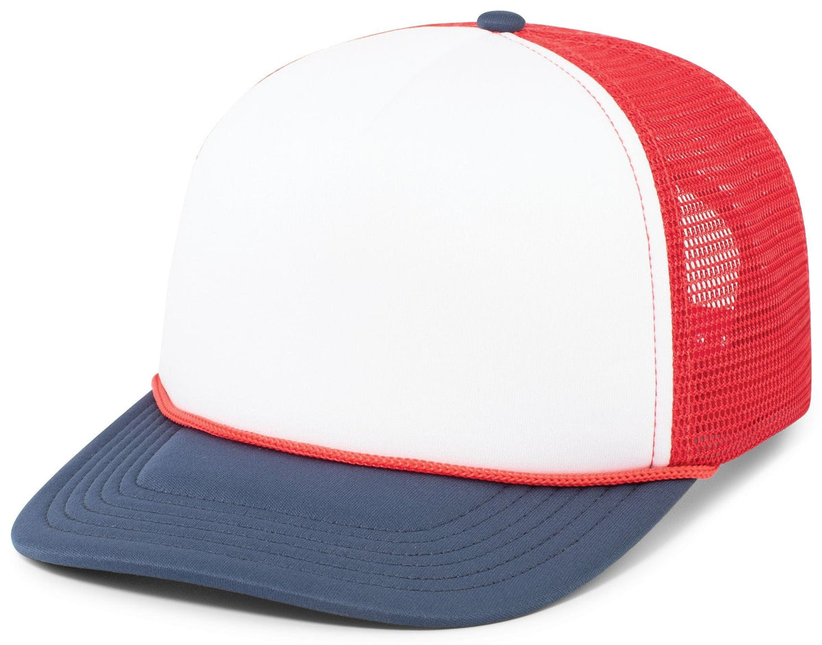 Pacific Headwear WHITE/RED/NAVY / OS Foamie Fresh Trucker Cap