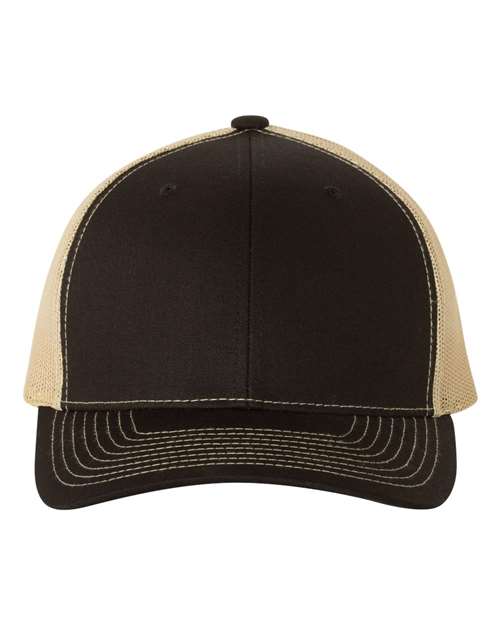 Richardson Black/ Vegas Gold / OSFM Richardson 112 Snapback Trucker Cap