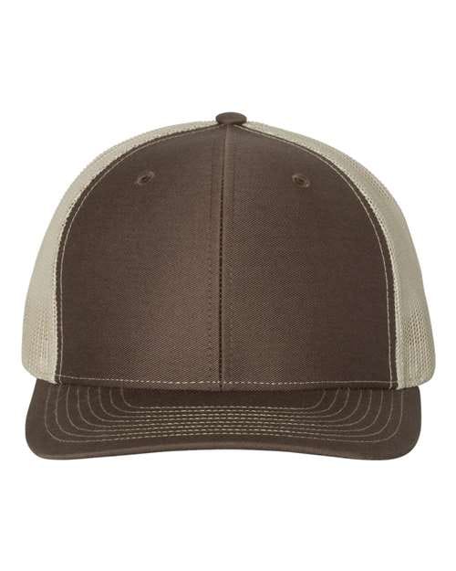 Richardson Brown/ Khaki / OSFM Richardson 112 Snapback Trucker Cap