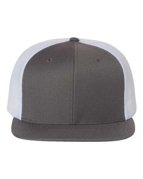 Richardson Charcoal/ White / Adjustable Richardson 511 Wool Blend Flat Bill Trucker Cap