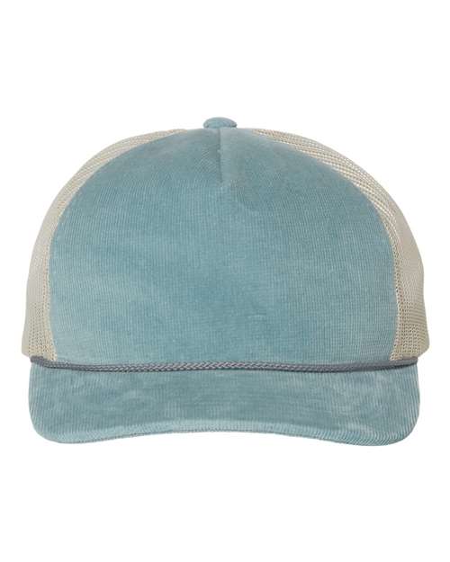 Richardson Light Blue/ Sand / Adjustable Richardson 930 Troutdale Corduroy Trucker Cap