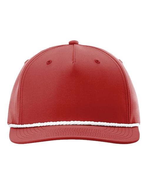 Richardson Red/ White / Adjustable Richardson 258 Five-Panel Classic Rope Cap
