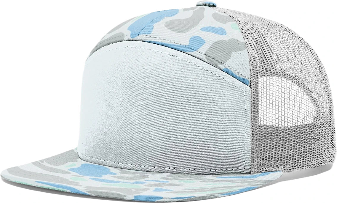 Richardson Saltwater Duck Camo/Ice Grey Richardson 168P Printed 7 Panel Trucker Hat