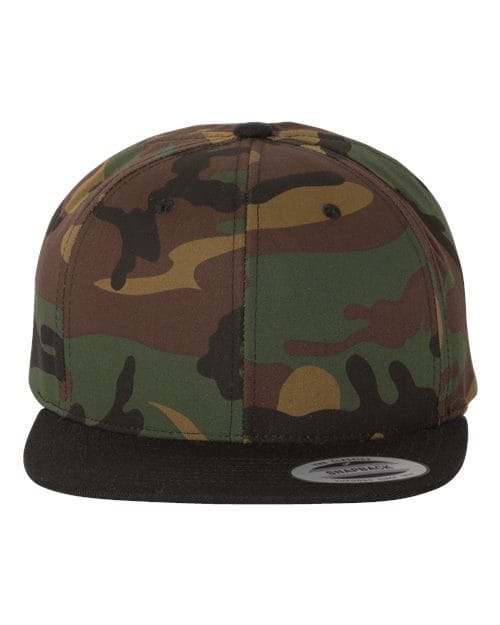 YP Classics Camo/ Black / Adjustable Premium Flat Bill Snapback Cap