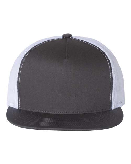 YP Classics Charcoal/ White / Adjustable Five-Panel Classic Trucker Cap