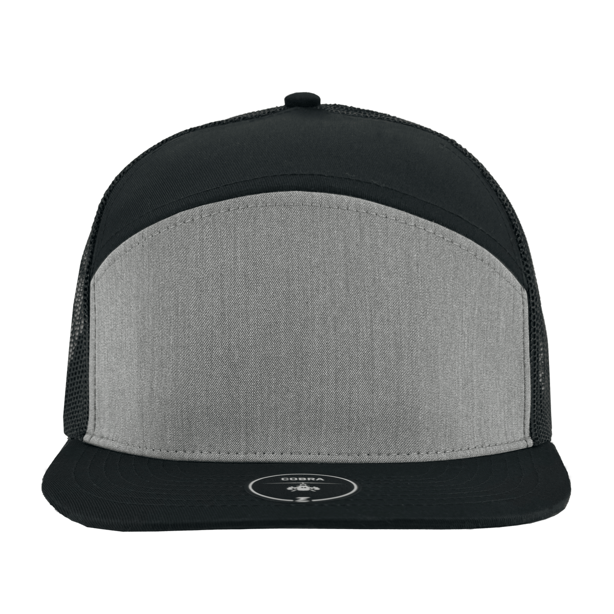 Zapped Headwear Black Heather Grey Front Zapped Cobra