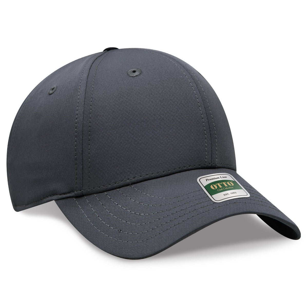 Otto Cap 104 Comfy Fit Club Collection 6 Panel Low Profile Cap - Charcoal Gray