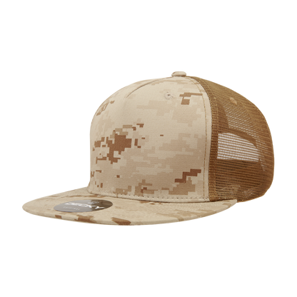 Decky 1040 5 Panel High Profile Structured Cotton Blend Trucker - DDG