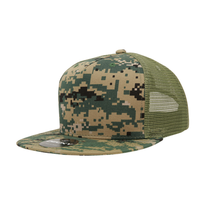 Decky 1040 5 Panel High Profile Structured Cotton Blend Trucker - MCU