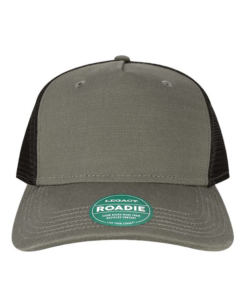 Legacy Five-Panel Adjustable Cap - Charcoal Slub/ Black