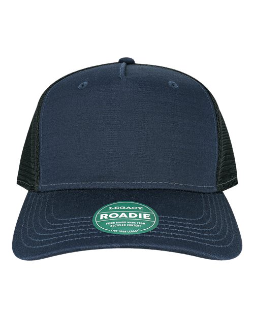 Legacy Five-Panel Adjustable Cap - Navy Slub/ Black