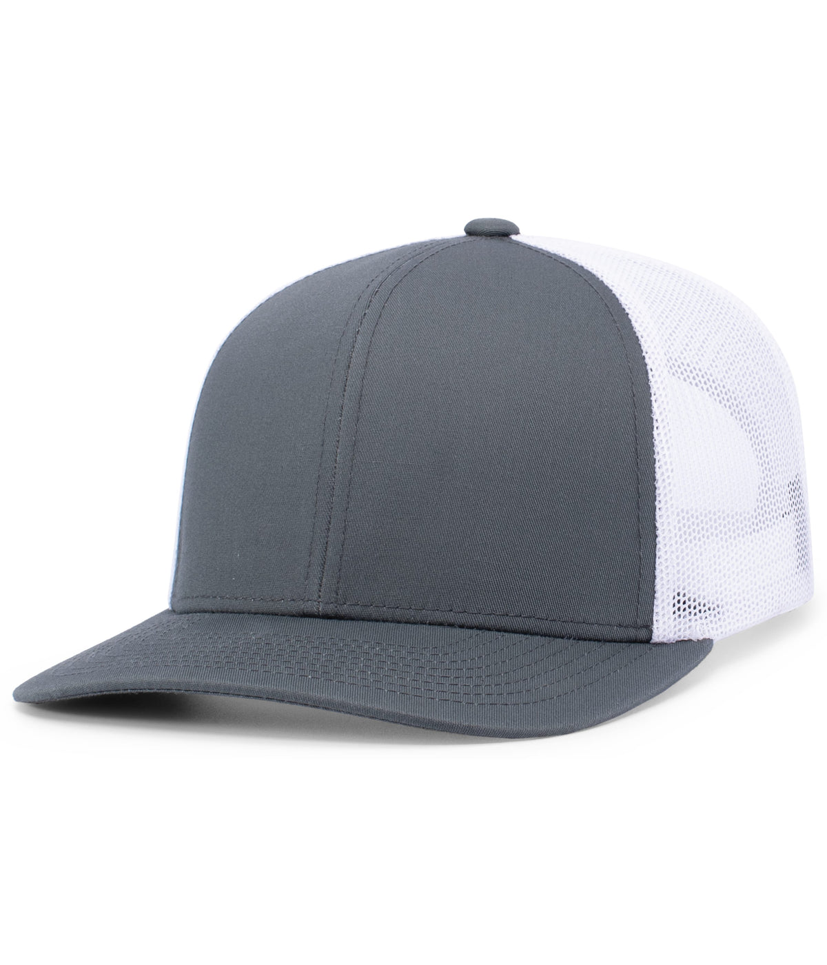 Pacific Headwear Trucker Snapback Cap - GRAPHITE/WHITE/GRAPHITE