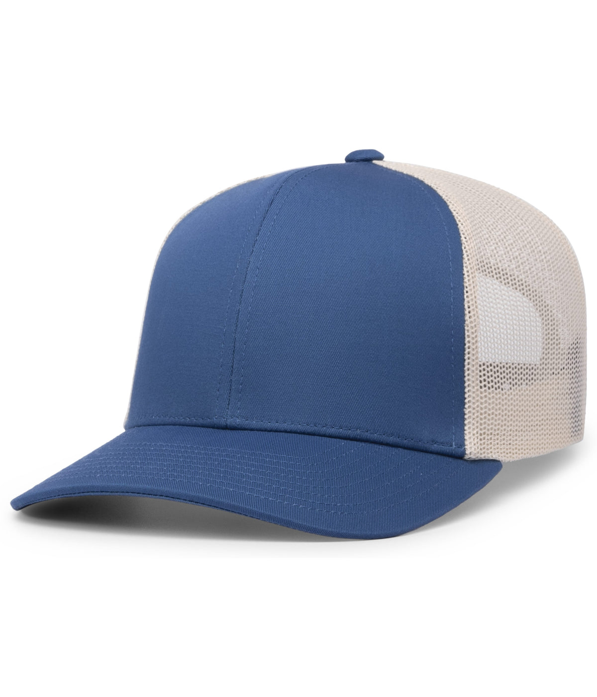 Pacific Headwear Trucker Snapback Cap - OCEAN BLUE/BEIGE/OCEAN BLUE