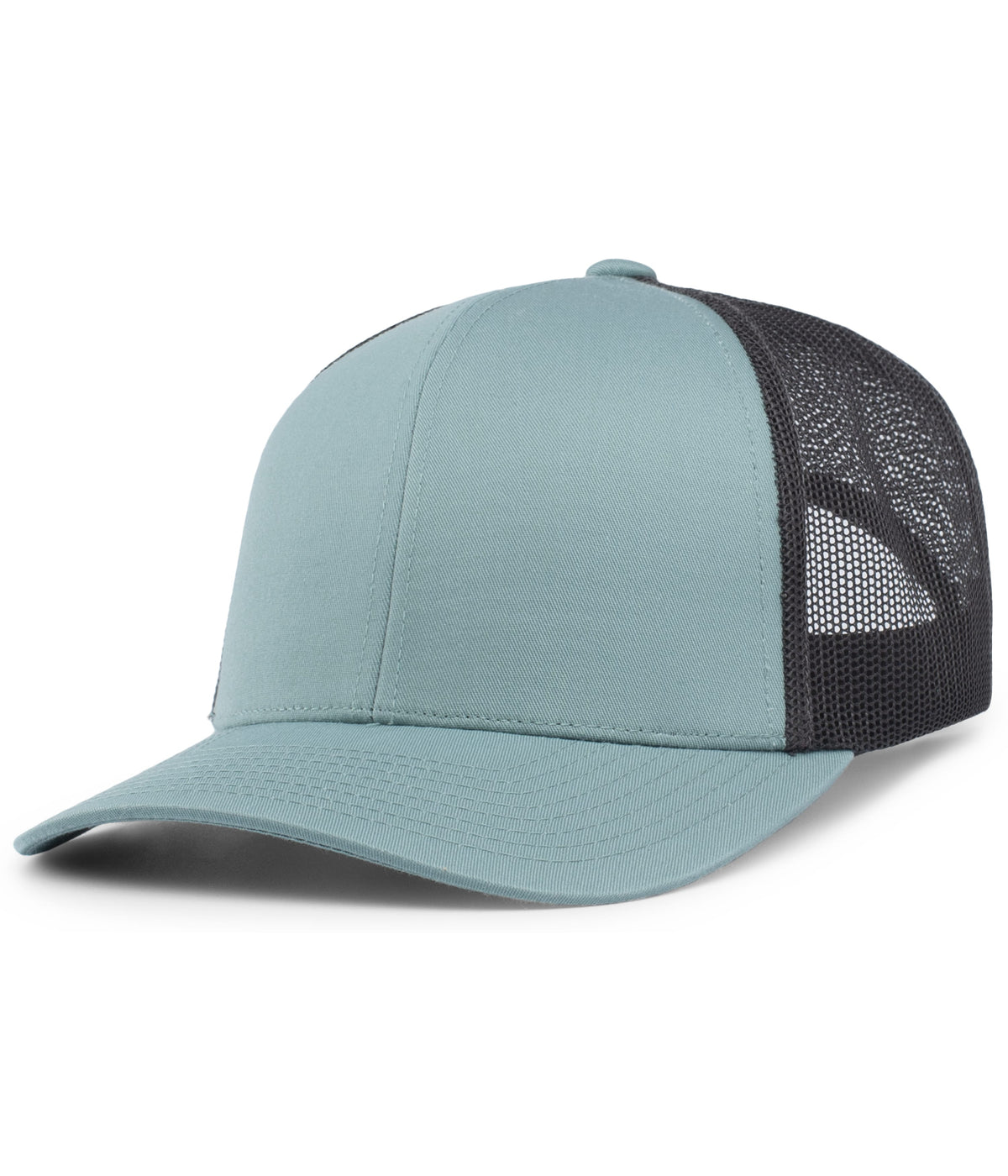 Pacific Headwear Trucker Snapback Cap - SMOKE BLUE/LT CHARCOAL/SMOKE B