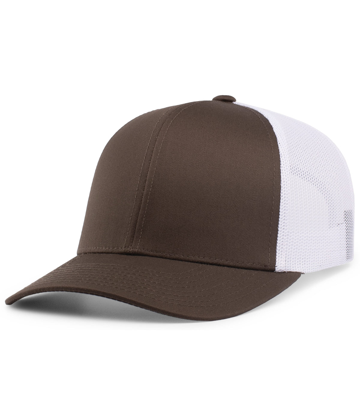 Pacific Headwear Trucker Snapback Cap - BROWN/WHITE/BROWN