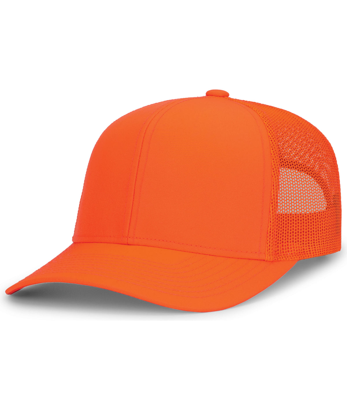 Pacific Headwear Trucker Snapback Cap - BLAZE ORANGE