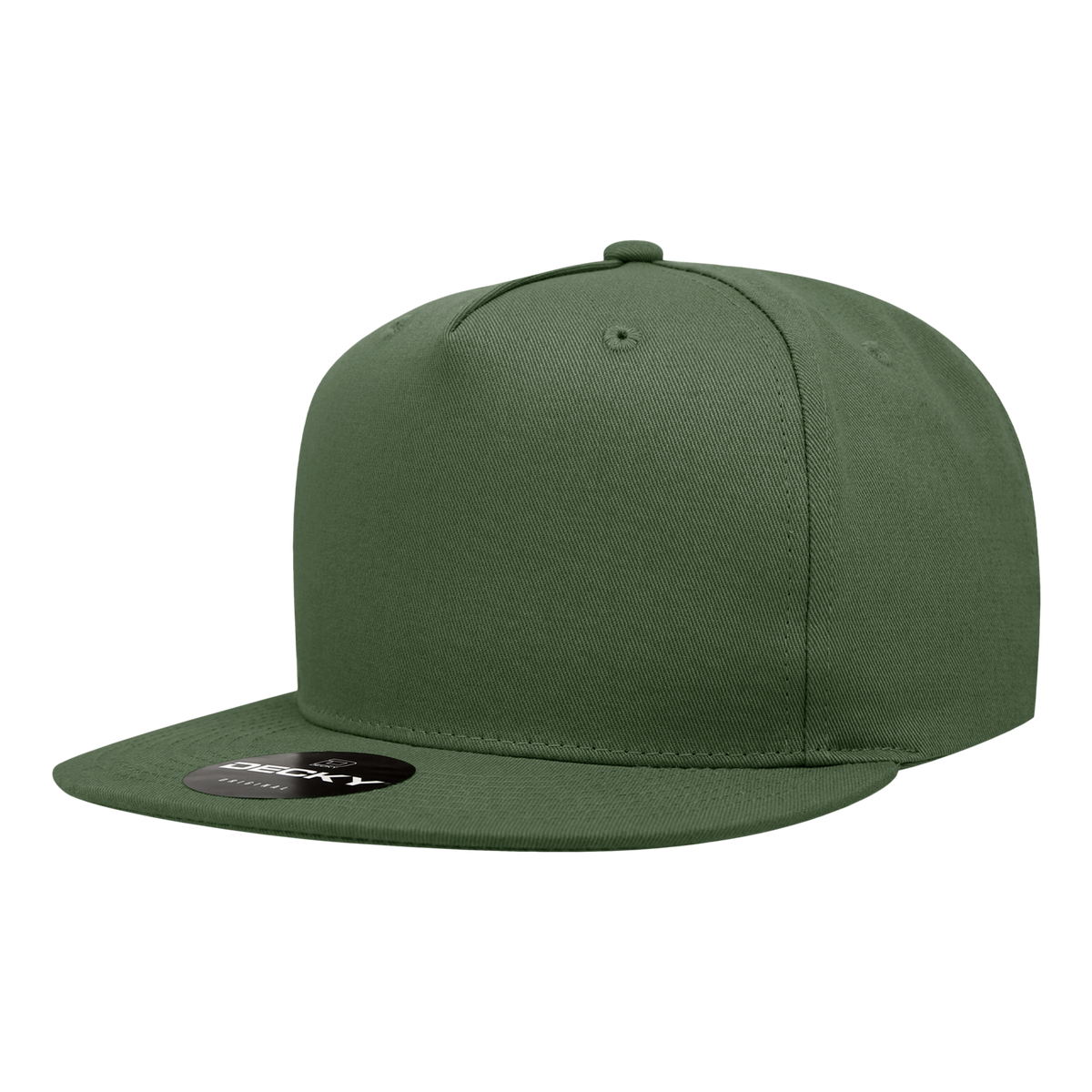 Decky 1064 5 Panel High Profile Structured Cotton Blend Snapback - Olive