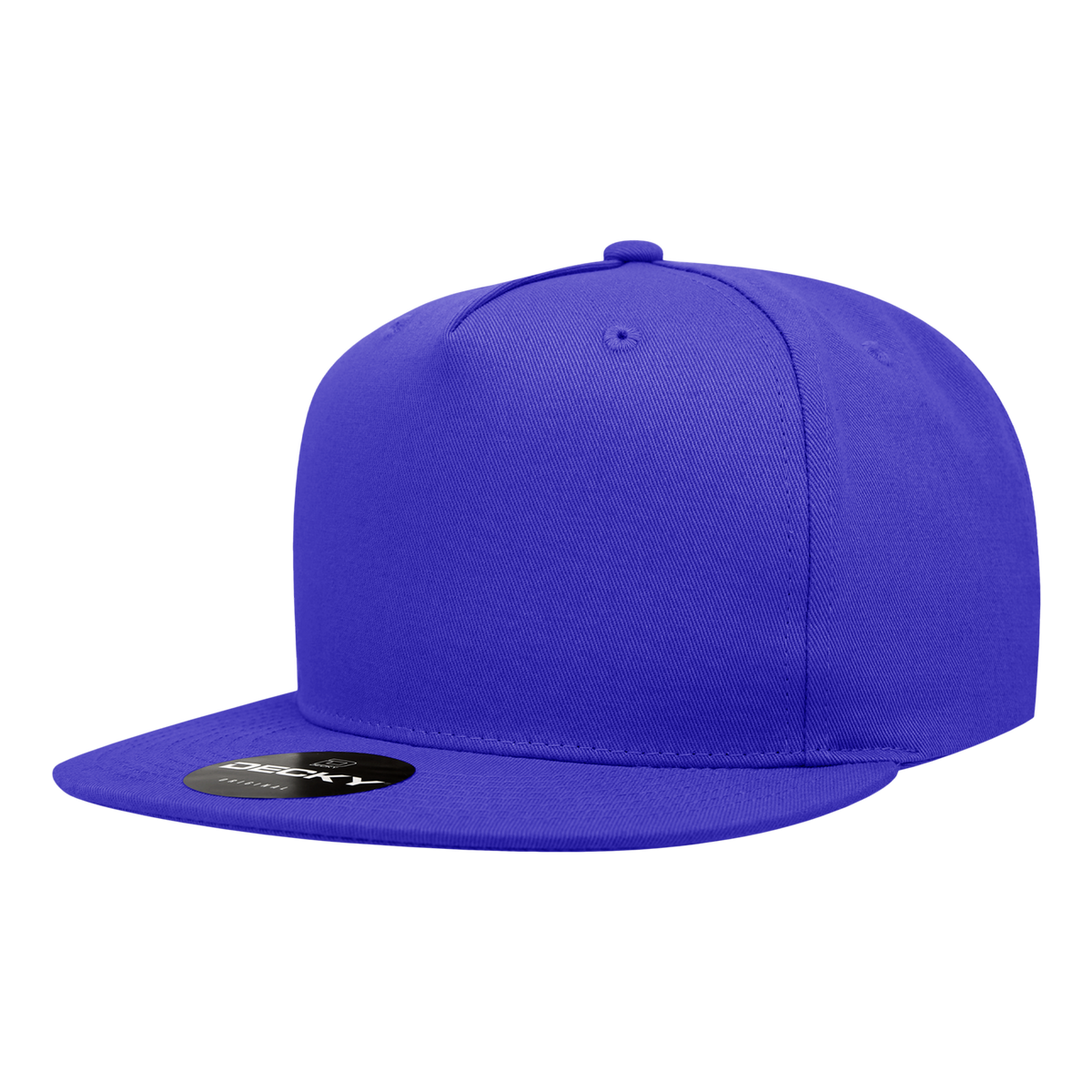 Decky 1064 5 Panel High Profile Structured Cotton Blend Snapback - Royal