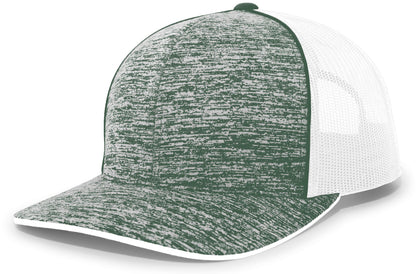 Pacific Headwear Aggressive Heather Trucker Snapback Cap - DGH/W/DH