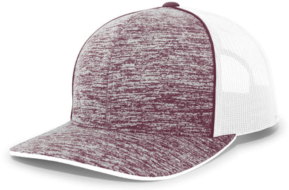 Pacific Headwear Aggressive Heather Trucker Snapback Cap - MH/WH/MH