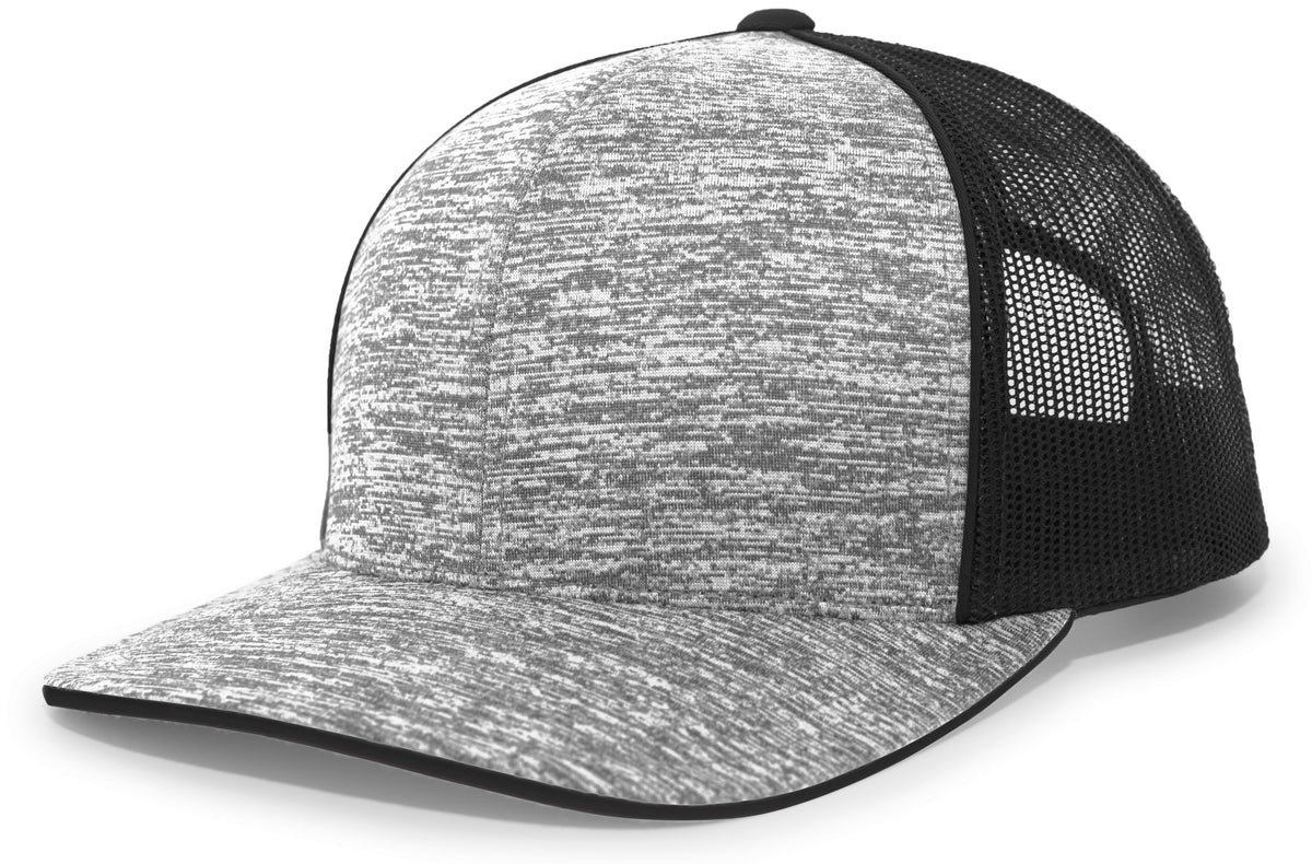 Pacific Headwear Aggressive Heather Trucker Snapback Cap