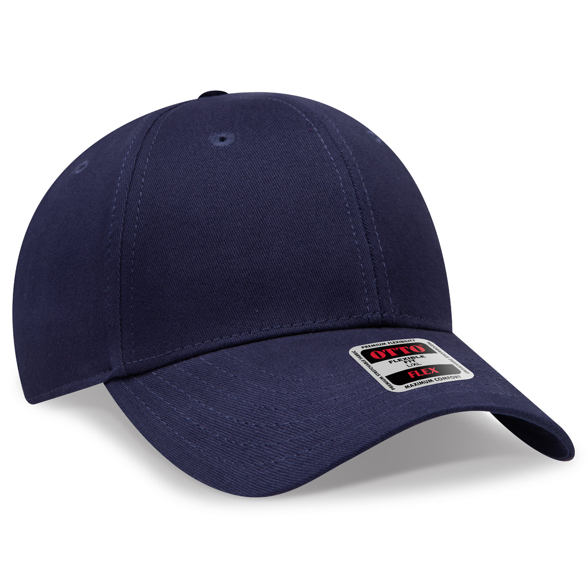 Otto Cap 11-1167 Otto Flex Fitted 6 Panel Low Profile Baseball Cap - Navy