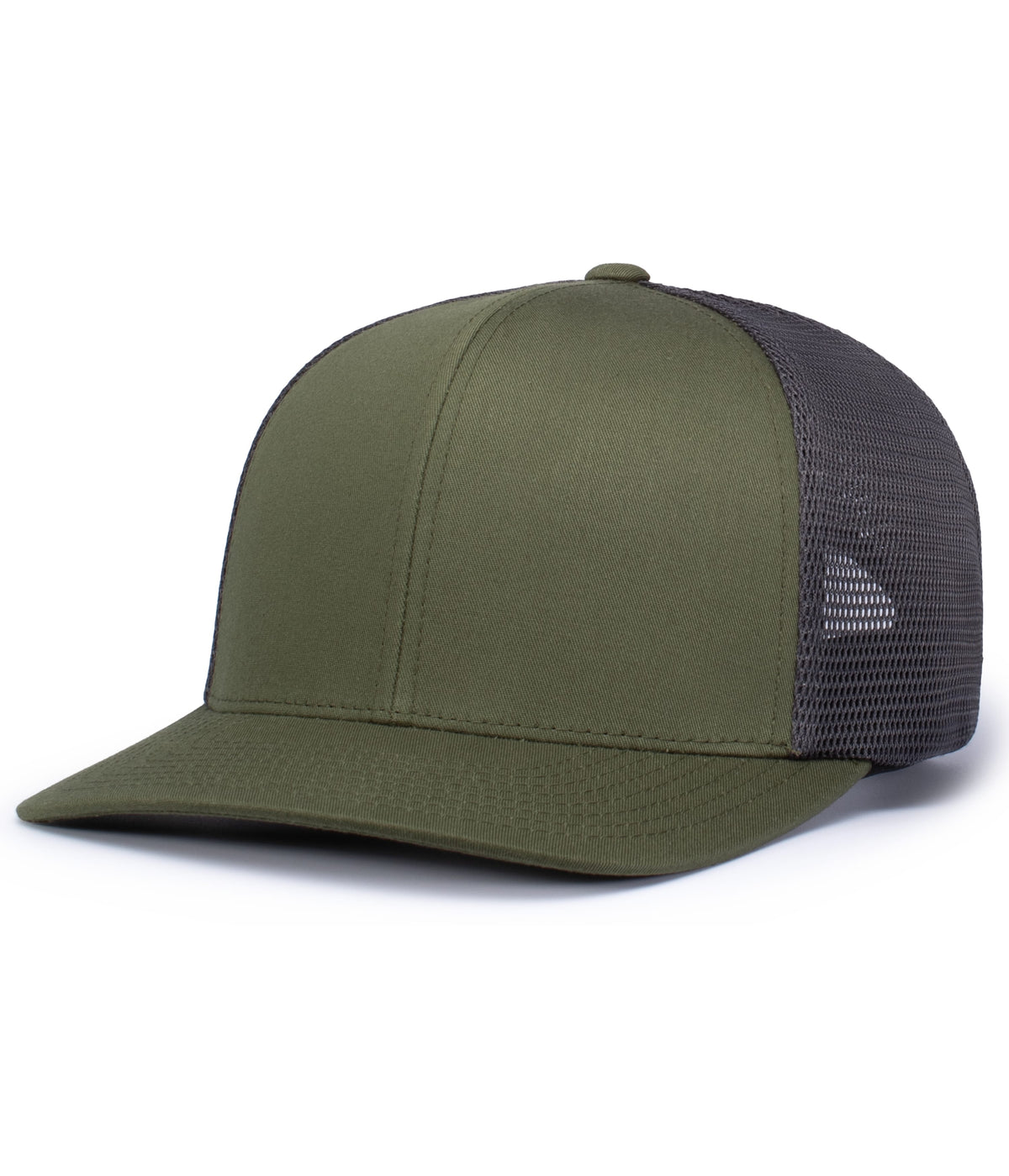 Pacific Headwear Trucker Flexfit Snapback Cap - MOSS/GRAPHITE/MOSS