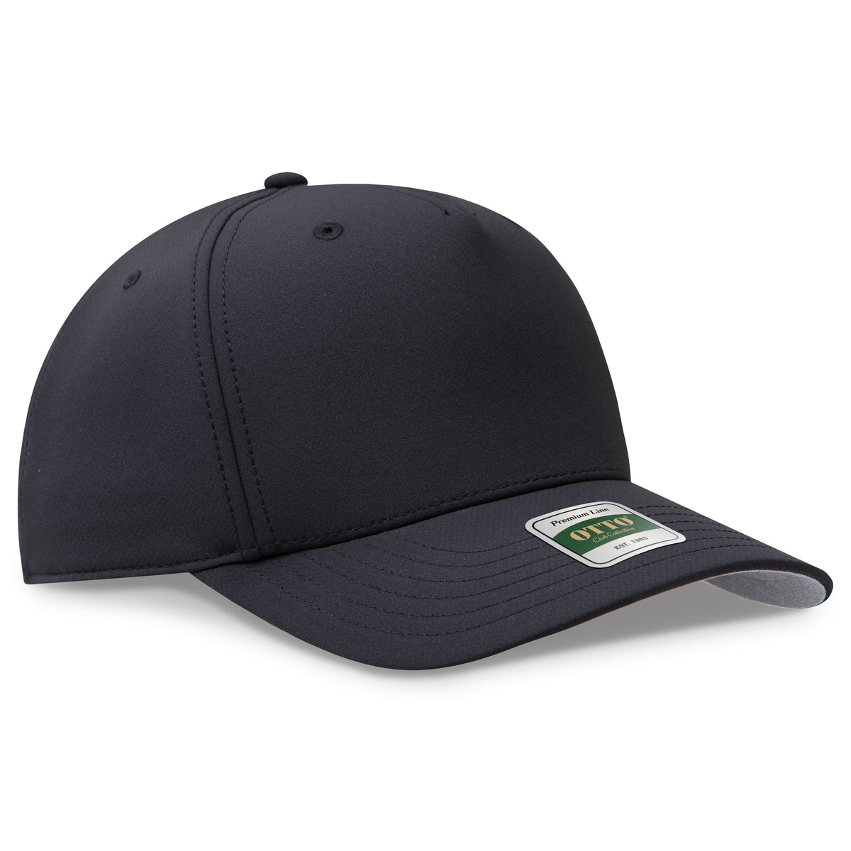 Otto Cap 114 Comfy Fit Club Collection 5 Panel Pro Style Cap - Black