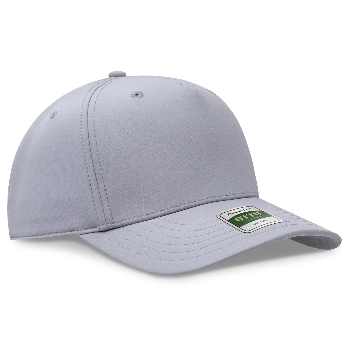 Otto Cap 114 Comfy Fit Club Collection 5 Panel Pro Style Cap - Gray