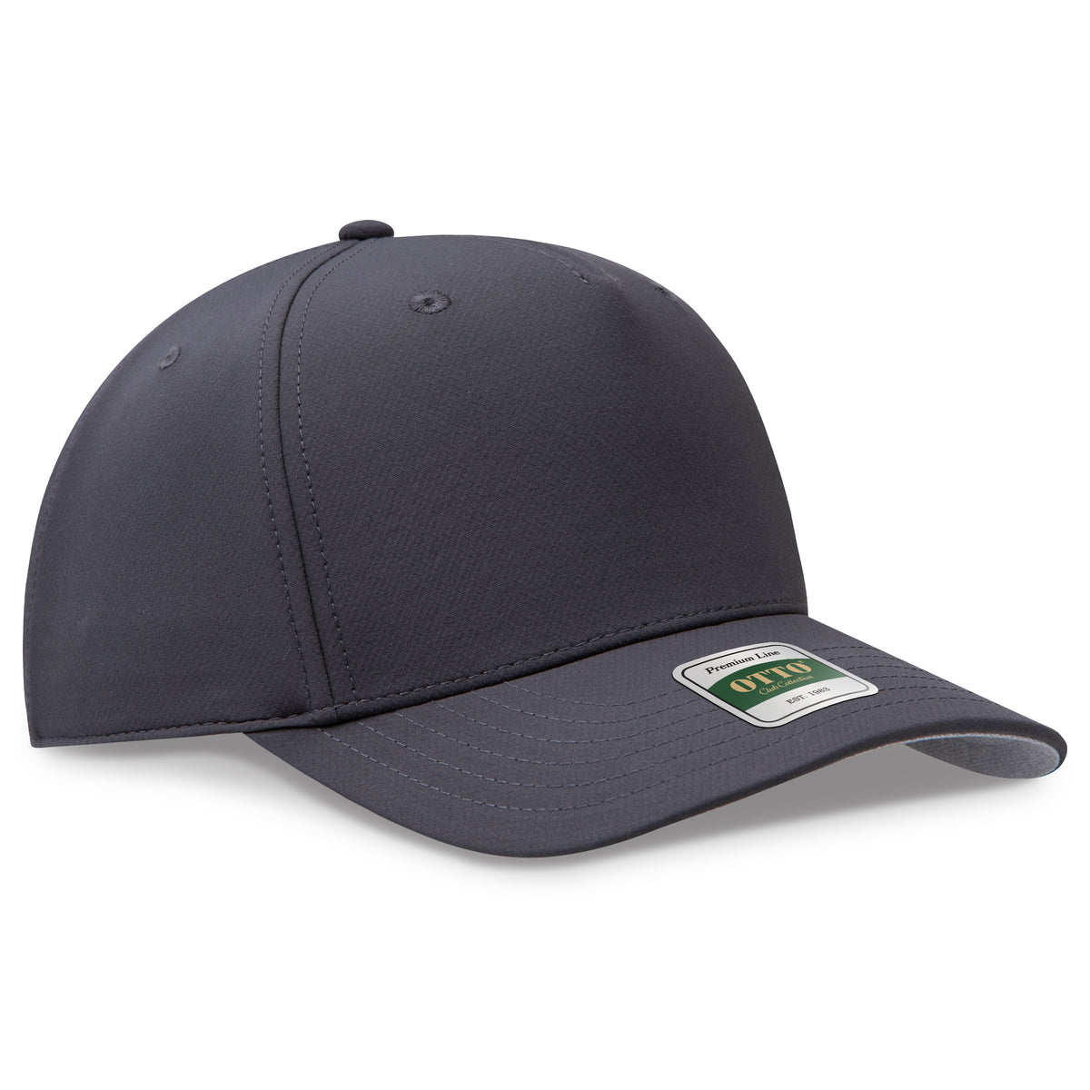 Otto Cap 114 Comfy Fit Club Collection 5 Panel Pro Style Cap - Charcoal Gray