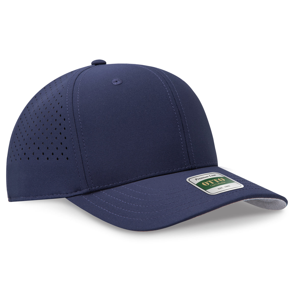 Otto Cap 117 Comfy Fit Club Collection 6 Panel Pro Style Perforated Cap - Navy