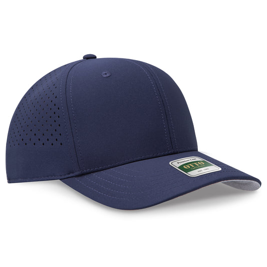 Otto Cap 117 Comfy Fit Club Collection 6 Panel Pro Style Perforated Cap - Navy