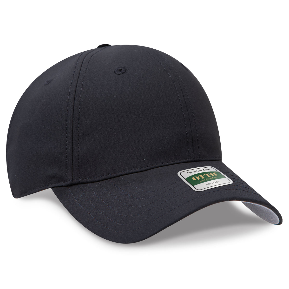 Otto Cap 119 Comfy Fit Club Collection 6 Panel Low Profile Cap - Black
