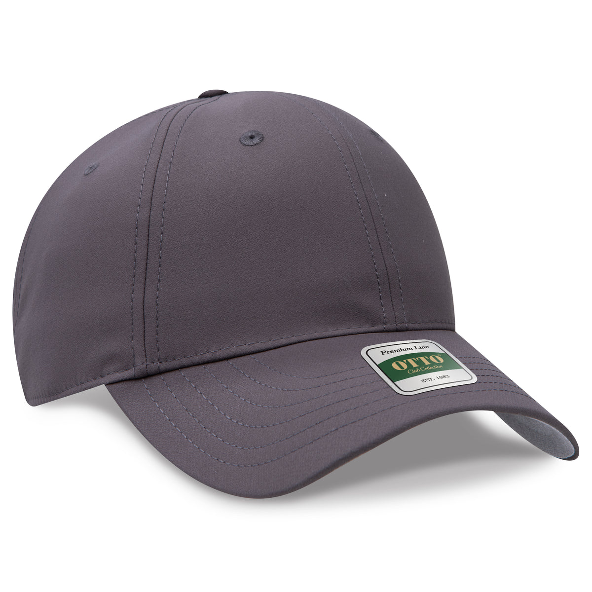 Otto Cap 119 Comfy Fit Club Collection 6 Panel Low Profile Cap - Charcoal Gray