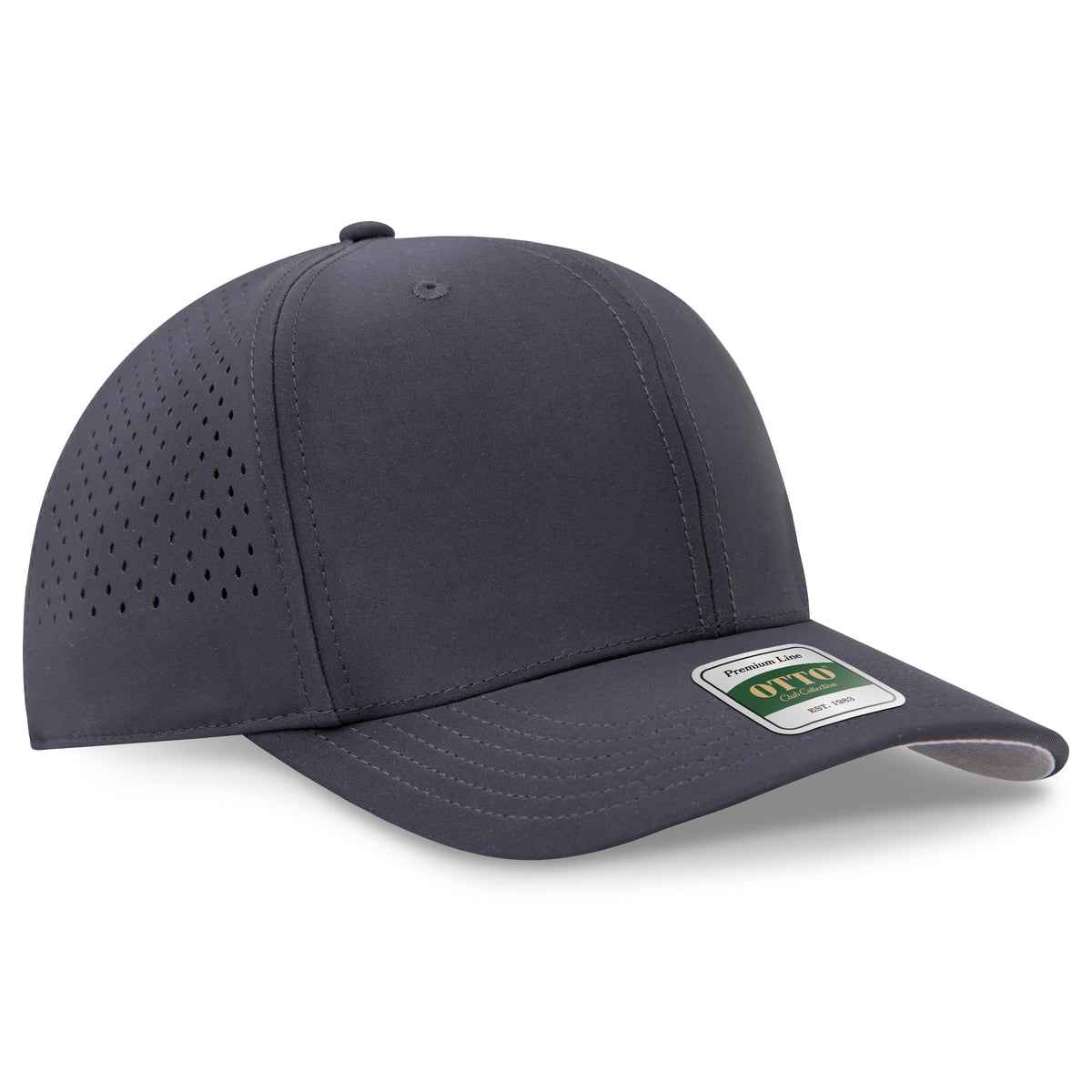 Otto Cap 121 Comfy Fit Club Collection 6 Panel Pro Style Perforated Cap - Charcoal Gray