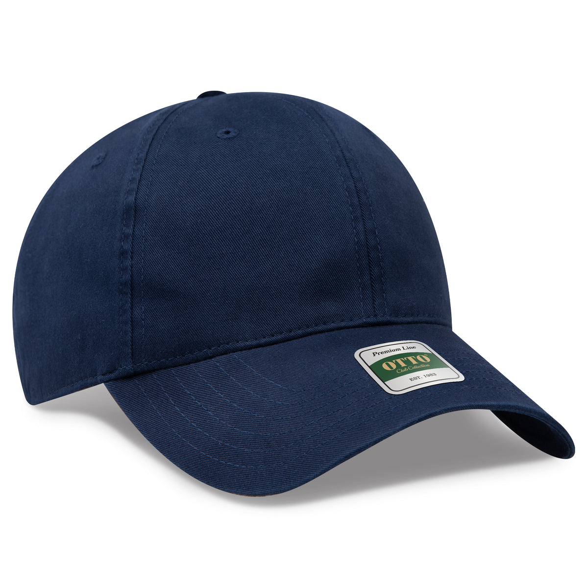 Otto Cap 124 Comfy Fit Club Collection 6 Panel Low Profile Dad Cap - Navy
